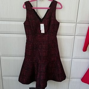 Tweed fit and flare dress banana republic